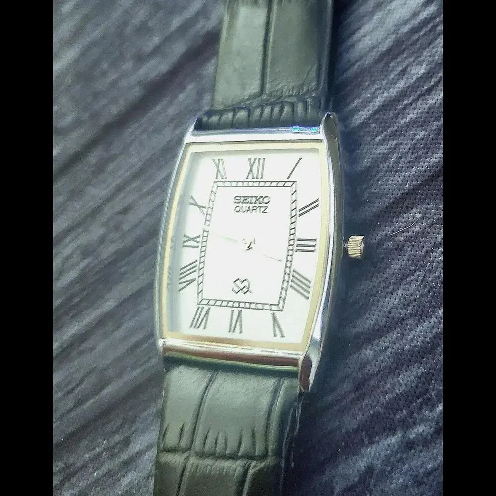 Vintage Mens Tank Barrel Silver White Watch New Mvt &‎ Batt